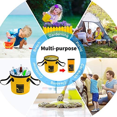 Collapsible Bucket 5 Gallon Container Folding Water Bucket Portable Wash Basin - Image 6