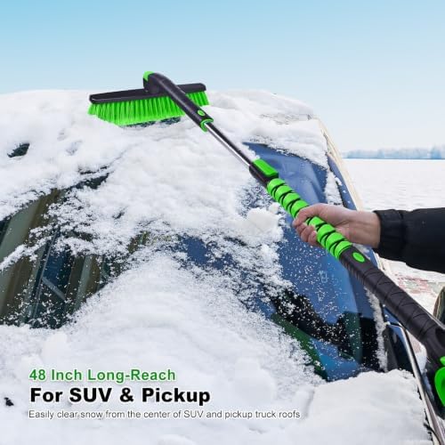 SEAAES 48 Inch Extendable Snow Brush, Windshield Ice Scraper - Image 2