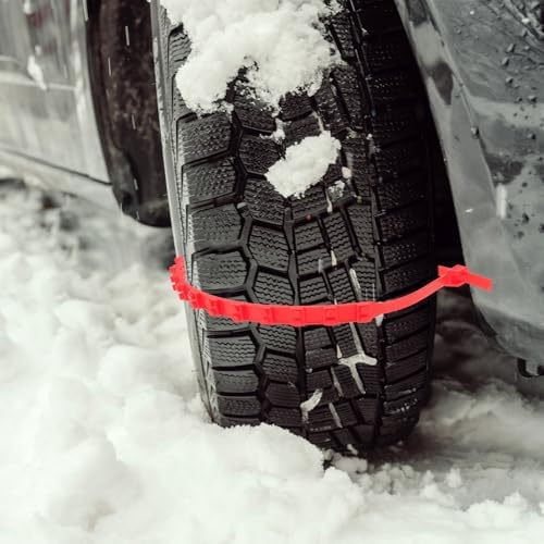 20 Piece Orange Rubber Car Suv Anti Skid Snow Chains Reusable - Image 6