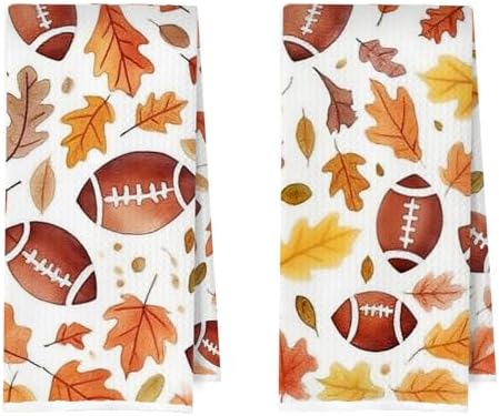 Fall Football Kitchen Towels Set by Unknown