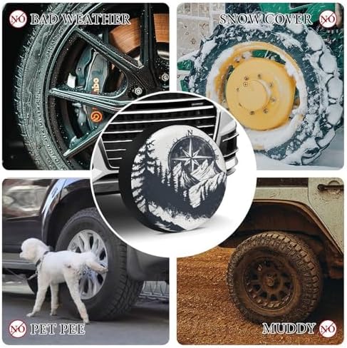 Camper Spare Tire Cover 17 Inch Mountains - Image 7