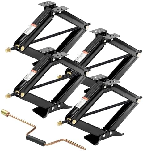 RV Scissor Jack Stabilizer 6500lb Heavy Duty 24" RV Trailer Stabilizer Leveling by Pafessa