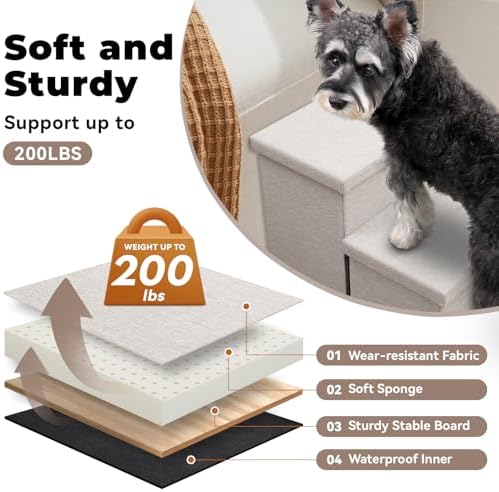 Zerbuger Dog Stairs with Storage - Image 5