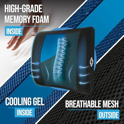 Samsonite Cooling Memory Foam Lumbar Support Pillow - Image 3