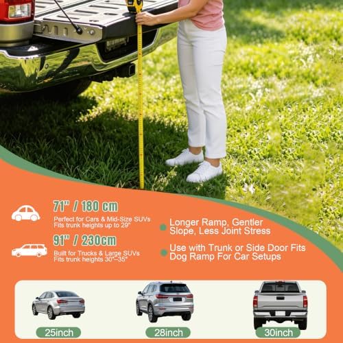 91" Dog Ramp for Car, Extra Long Foldable Hisfox Pet Ramp for Dog - Image 7