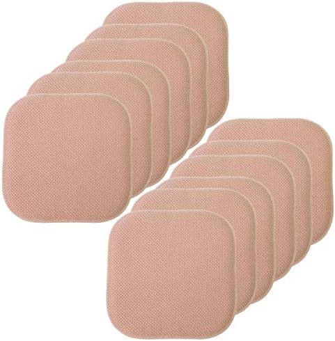 Sweet Home Collection Chair Cushion Memory Foam Pads Honeycomb Pattern Slip Non by SweetHomeCollection