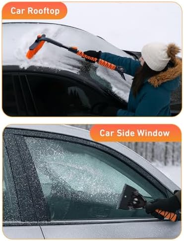 EcoNour 36" Extendable Snow Brush and Ice Scraper |3-in1 Snow Removal Brush - Image 4