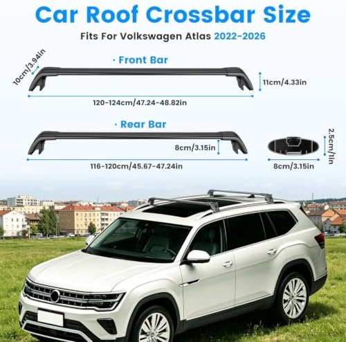 330lbs Max Load Lockable Roof Rack Cross Bars - Image 5