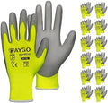 KAYGO Safety Work Gloves for Men Women, PU Coated Palm & Fingers by KAYGO