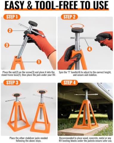 4-Pack 6600LBS RV Stabilizer Jacks Set - Image 5