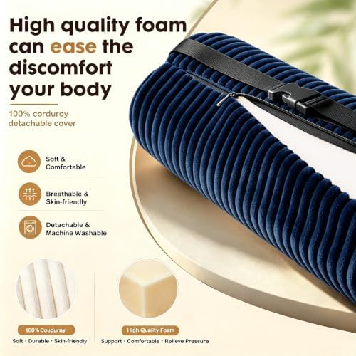 Corduroy Lumbar Roll Support Pillow - Image 7
