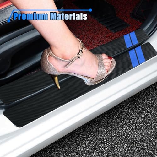 Car Door Sill Protector, Carbon Fiber Texture Threshold Sticker, Car Door Edge - Image 5