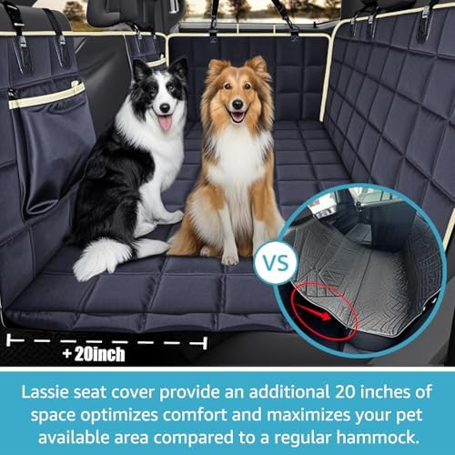 Lassie Dog Car Seat Covers for Back Seat, Waterproof Dog Car Hammock - Image 4