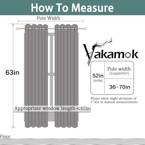 Yakamok Stone Blackout Curtains 63 Inches Long - Image 2