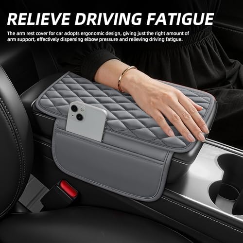 Leather Waterproof Car Armrest Console Pad - Image 3