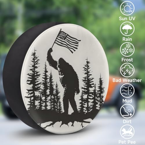 Bigfoot Spare Tire Cover 14in Spare Wheel Covers Tire Storage Cover - Image 3