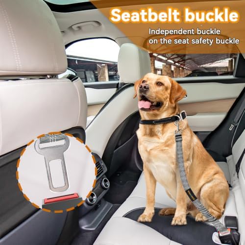 Dog Seat Belt, Durability Retractable Dog Car Harness Adjustable Dog Seat Belt - Image 3