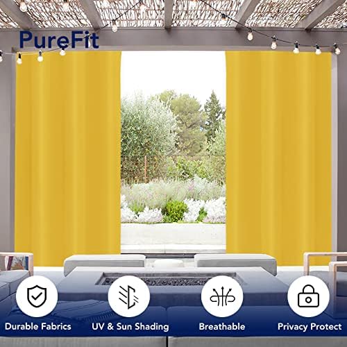 PureFit Outdoor Curtains for Patio Waterproof Weatherproof Outside Curtains - Image 3