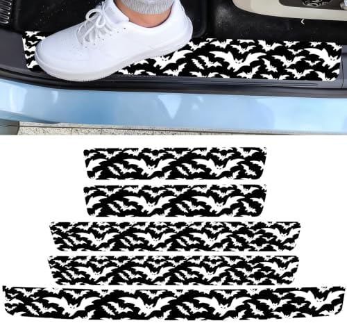 5PCS Bat Car Door Sill Sticker Carbon Fiber Leather Auto Decal by Unknown