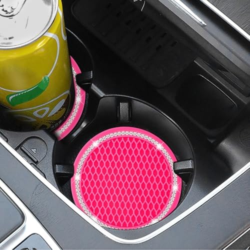 COCASES Car Coasters, 4 Pack Universal Vehicle Bling Car Coaster, Rhinestone - Image 3