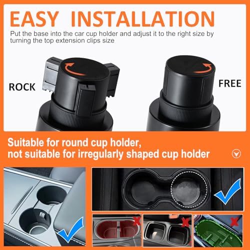 Car Large Cup Holder Expander, 3-in-1 Cupholder Extender - Image 6