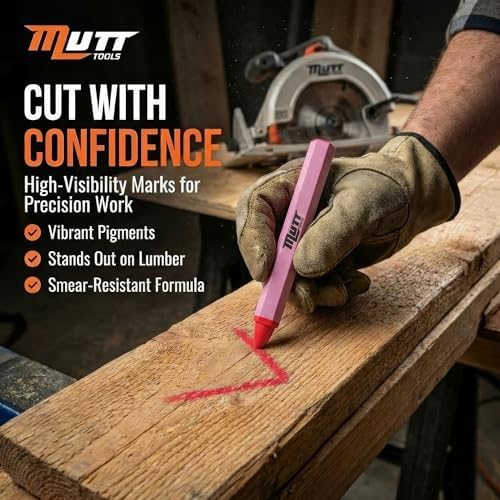 Mutt Tools Pink Lumber Crayons 12 Pack - Image 4