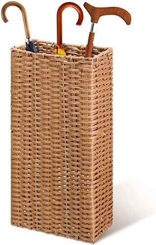 Weysat Woven Umbrella Stand for Entryway Handmade Umbrella Holder Freestanding by Weysat