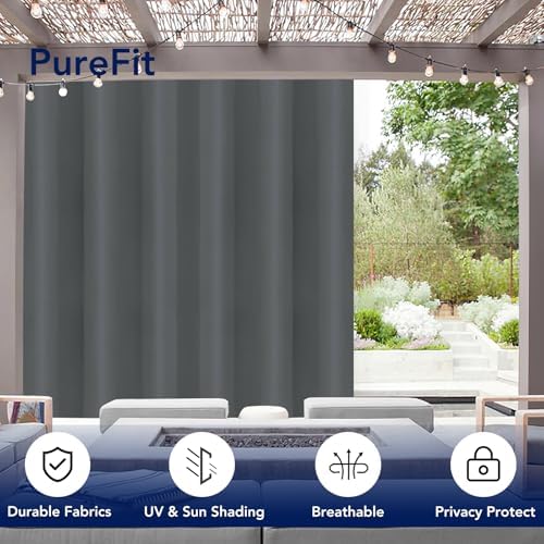 PureFit Outdoor Curtains for Patio Waterproof Weatherproof Outside Curtains - Image 3
