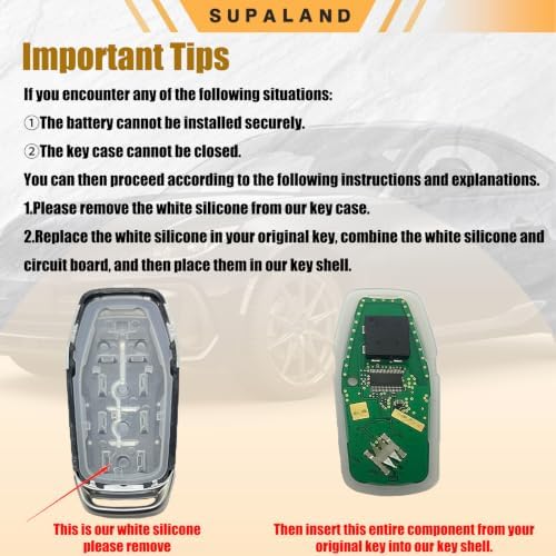 SUPALAND Key Fob Shell Case Replacement Fits - Image 4