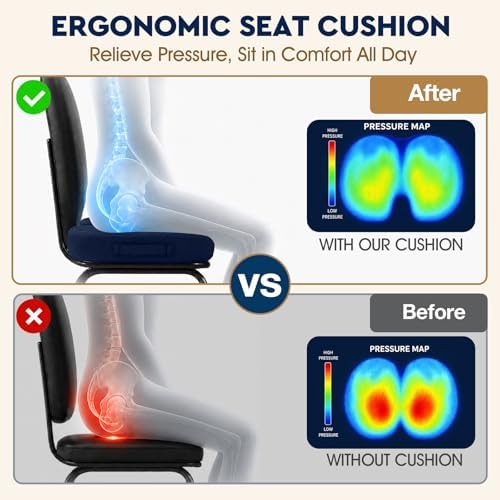 TushGuard Seat Cushion, Memory Foam Office Chair Cushion - Image 3