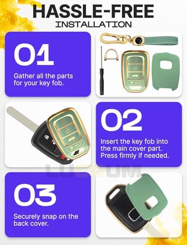 Lucrum Compatible with Honda Key Fob Cover & Keychain - Image 6