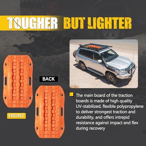 BUNKER INDUST Off Road Traction Boards, Snow Ramps-Orange Tire Traction Tool - Image 5