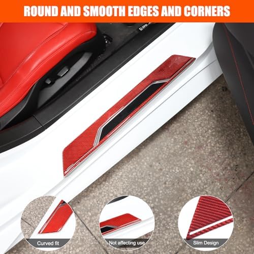 2PCS Car Door Sill Protector, Automotive Door Entry Guard Compatible - Image 2