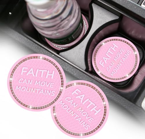2 Pack Bling Car Cup Coasters Universal, 2.75 Inch Silicone Anti Slip Cup by ACODABLEM