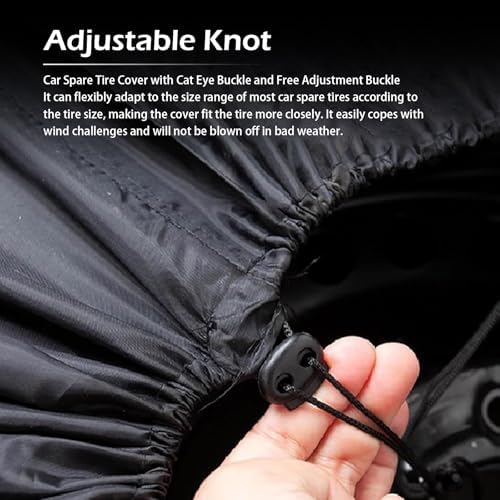 1 PC Spare Tire Cover, 190T Polyester Taffeta Spare Tire Protector - Image 4