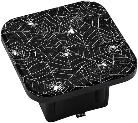 Swono Towing Hitch Cover Spider Web, Halloween Spider Cobwebs Black White by Swono
