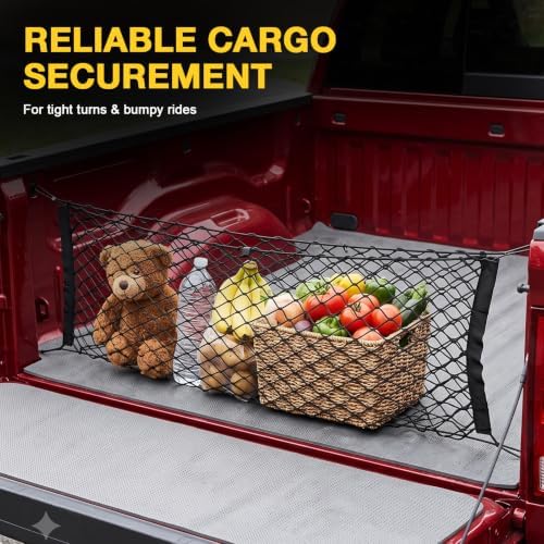 BFXM Cargo Net, 51.2"x17.7" Dual-Layer Nylon Trunk Net - Image 7