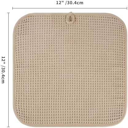 Microfiber Waffle Face Towels, 4 Pieces, Fast Drying, Lint Free 430 GSM - Image 7