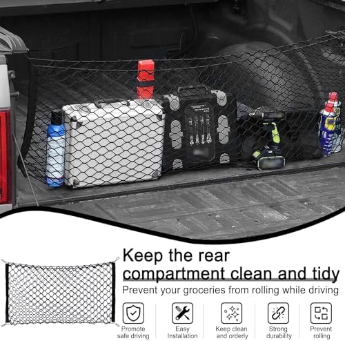 Amiss 2 Packs Cargo Net Stretchable, Adjustable Trunk Storage Net - Image 3