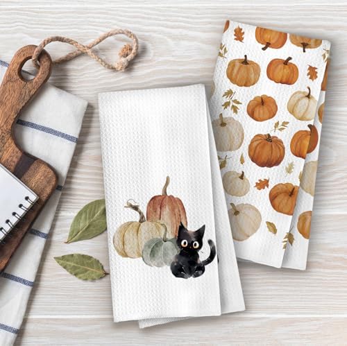 Fall Cat Kitchen Towels Set - Image 2