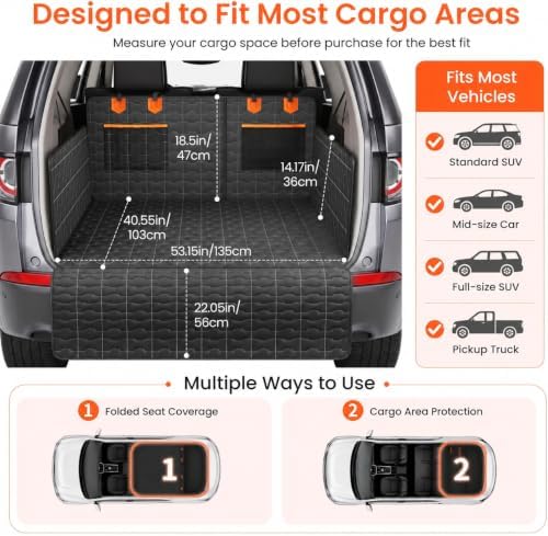 IJVAE SUV Cargo Liner for Dogs, Waterproof Dog Trunk Cover - Image 4