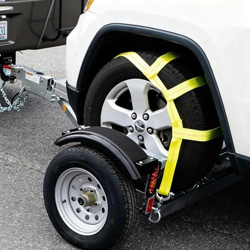 Tow Dolly Basket Straps with Swivel J Hook 2 Pack Fit 13"-21" Tire - Image 6