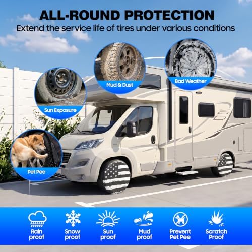 Moonet PVC Leather Tire Cover, Universal Fit 19-22" - Image 4