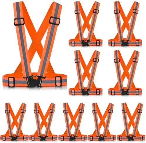 Reflective Vest Running Gear, 2-10Pack High Visible Safety VES by SAWNZC