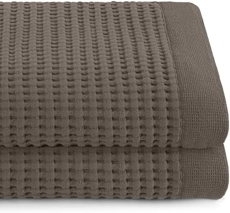 GILDEN TREE Waffle Towels for Bathroom Luxury 100% Cotton Bath Towels, Quick by GildenTree