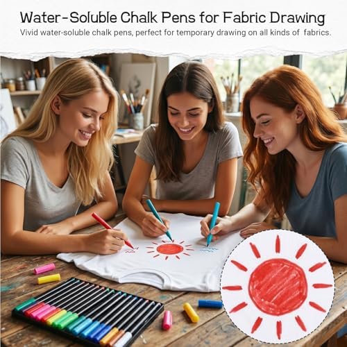 24 PCS Red Liquid Chalk Markers Wet or Dry Erase Fine Tip Neon Pens - Image 5