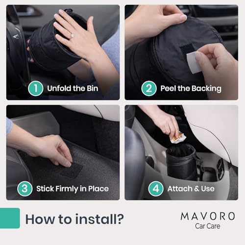Mavoro Car Trash Can | Waterproof | Collapsible Pop-Up | 1 Gallon | 2-Pack - Image 5