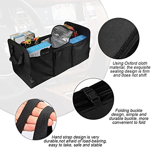 8sanlione Car Trunk Organizer, 3 Compartments, Insulated Section - Image 3