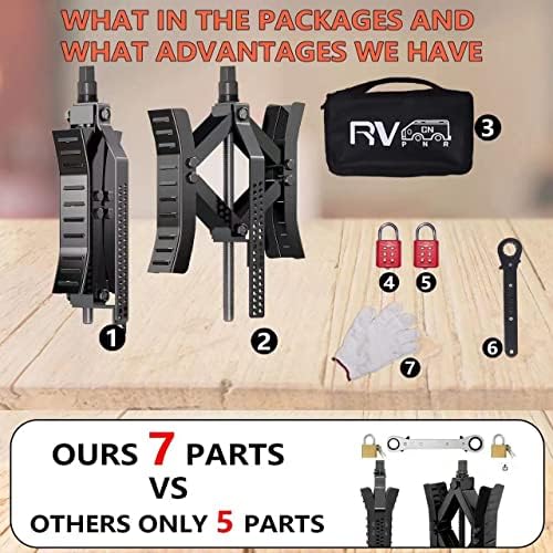 RVPNR217B RV Wheel Chock Stabilizer, Camper x chocks Travel Trailer, Wheel - Image 5