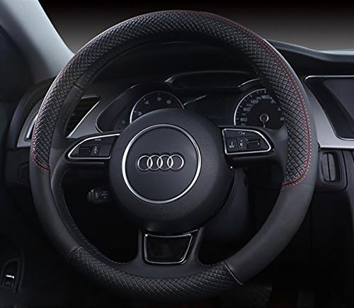 Auto Car Leather Steering Wheel Cover Anti Slip Wrap 15" - Image 3